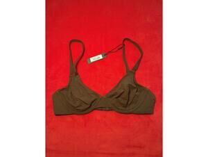 Skims Cotton Jersey T Shirt Bra Color Cocoa Size 32A
